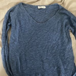 Blue Hollister v neck sweater